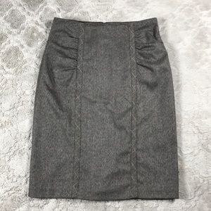 Nanette Lepore Houndstooth Pencil Skirt Brown